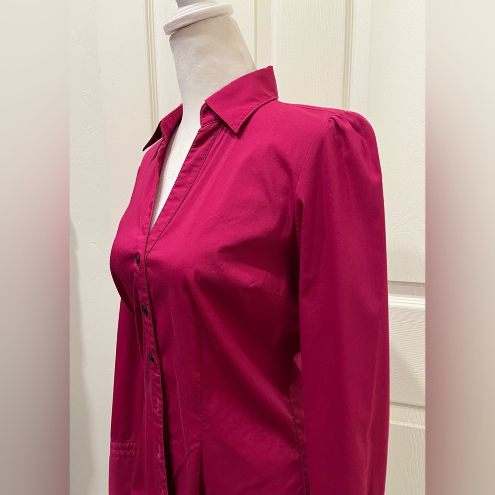 Express Fuchsia Button-Down Shirt - Picture 3 of 5